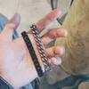 Punk armband Koreaanse versie trendy mannelijke persoonlijkheidsstudent eenvoudige single hiphop oud paar ijzeren ketting