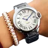 Tittar på kvinnor mode titta på lyx berömt varumärke rostfritt stål analog kvarts damer armbandsur auto datum klocka 2201243877813