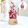 Decorative Flowers Artificial Wedding Simulated Plant Potted Fortune Fruit Plum Bonsai Home Decoration Room Accessories