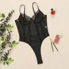 Kvinnors badkläder Bikini Fashion Sexig underkläder design med stålring jumpsuit