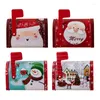 Gift Wrap Christmas Candy Box For Biscuits Baking Package Wedding Party Year Bags Festival Favor
