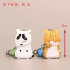 Keychains Lanyards 3 Face Covering Cat Cartoon Cute Doll Pendant Bags Gifts Q240403