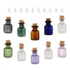 Vase 10 PCS Glass Bottles Lids Sample Seal Small tine Jar Jars Laboratory DIY Crafts Reagent Container Sealing