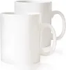 Cups Saucers 2st/Set-350 ml White Coffee Mugs. Stora handtag och keramisk konstruktionsuppsättning av 2 Nordic Cup Milk Tea