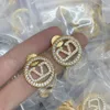 Designer Fashion Luxury Moles d'oreilles Designer pour les femmes de fiançailles bijoux cadeau de mariage senior boucles d'oreilles d'oreille Gold Oreads Gift Wholesale