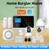 Kit Trådlöst hemlarmsystem Tuya Smart Home WiFi GSM Security Alarms For Home with Motion Sensor med Alexa Google Home