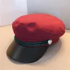 Beret Fashion Beret Cappello militare Spring Cappelli da marinaio versatili Cappelli neri Caps Capitani piatti Capitano Capitolo Cadetto Ottagonale