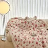 Blankets Modern Ins Cream Girl Lambskin Blanket Autumn And Winter Warm Jacquard Sofa Cover Soft Thickened Shawl