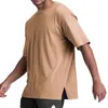 Snabb torr sport mode t shirt mäns korta ärmar sommar avslappnad svart grön överdimensionerad topp tees gym thirt kläder