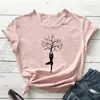 T-shirts de t-shirts pour femmes T-shirt coton T-shirt drôle exercice Tshirt esthétique Méditation hipster t-shirt