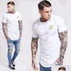 Herr t-shirts mode sommar fitness t shirt män hip hop skjortor irregar krökt hem kortärmad bomull siksilk t-shirt droppleverans dhdlx