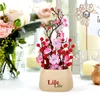 Dekoratif çiçekler oturma odası dekor yapay bonsai ağacı mini toom dekore servet meyve erik çiçeği plastik saksı bitkileri sahte çiçek