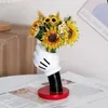 Vases GIEMZA American Style Cartoon Vase Meech Dining Table Kitchen Counter And Desk Decoration Modern 16cm Mitch Coffee Store