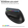 Mäuse Delux M618C Wireless stiller Ergonomie vertikaler 6-Button-Gaming-Maus-USB-Empfänger RGB 1600 DPI Optische Maus für PC und Laptop Y240407 geeignet