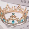 Hårklämmor glittrande zinklegering rund krona för barn med inlagda diamanter små tiara idealiska prinsessor och fester