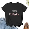 Dames Polos Hallo zomer-Grappige en schattige T-shirts Quotes T-shirt Plus size tops Koreaanse mode-oversized workout shirts voor vrouwen