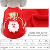 Hondenkleding Kerstmiskostuum kleine middelgrote honden huisdier herfst en winter warme zachte fleece hoodies benodigdheden fortuin zak pocket eland santa claus