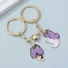 Keychains Lanyards Cute Cat Heart Enamel Keychain Magnet Lovely Butterfly Animal For Making Handmade DIY Jewelry Accessories Findings Crafts Q240403