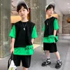 Clothing Sets Boys Summer Suit 2024 Boy Children's Short Sleeve T-shirt Shorts Clothes Kids For 4 6 8 10 12 Years