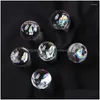 Decoratieve objecten Figurines Natural Rainbow Clear Crytsals Ball Quartz Gemstones Sieraden Diy Crystal Gift Drop levering Home Garden Dhyfg