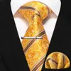 Krawat za szyję Jemygins Mens Business krawat jedwabny granatowy krawat paisley dekolt chusteczka krawat