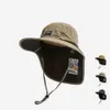 Шляпа шляпы с рукой, шляпа, рыбак, новая быстрая сушка, панама, солнцезащитный оттенок солнцезащитный крем Q240403