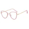 Lunettes de soleil Frames Cat Eye Anti-Blue Light Blocking Lunes Fashion Metal Eyeglass Femme Femmes Hommes Optical Computer Wholesale