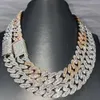 Kibo Bigboy 22 mm S925 STERLING Silver 550g Twotone Rose White Bustdowns Baguette Moisanite Cuban Link Chain