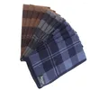 Bow Ties 12 Pieces Retro Soft Men's Plaid Cotton Pocket Handkerchief Hankies