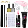 Kits Moskany Poly Nail Gel Set 6W LAMPLE LED FULL MANICURE SET SURVEILLE EXTENSION KIT Nail Bâtiment Gel Polygels Set For Nails Tool Kit Tool