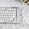 Аксессуары 131 Ключ белая простота клавиш для Apple Mac Style xda Profile PBT Клавицы переключатели механическая клавиатура Минималистская крышка белой клавиши