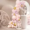 Party Decoration Pink Gold Balloon Garland Arch Kit Mariage Anniversaire Latex Ballon 1st Kids Baby Shower Girl Balon