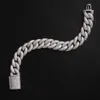 Larghezza 15 mm a caldo che vendono fitta catena cubana da perforazione 3A+cz Cuban Link Catena Cuban Link Collana