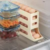 Kitchen Storage Three Layer Egg Device For Freshness Preservation Large Capacity Refrigerator Specific Tray Rolling Food Box