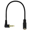 20 سم 90 درجة الزاوية اليمنى 4 عمود TRRS 3.5 مم AUX AUX AUX AUDIO Extender Adapter M/F 3.5mm للكمبيوتر الشخصي أو الميكروفون