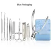 Jerseys 9 in 1 High Quality Manicure Set Professional Practical Kit with Leather Case Stainless Steel Nail Clippers Gift for Man/women