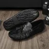 Casual schoenen lichtgewicht heren rijden Tassel Leer Penny Loafers Men 2024 Man Mocasins Slip op herenflats mannelijk