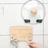 Kitchen Storage 1-5PCS Wall-Mounted Pot Lid Holder Self-Adhesive Hanging For Pan Cover Rack Organizer