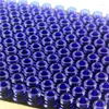 Bottiglie di conservazione 24pcs/lotto da 10 ml bottiglia rullo blu cobalto con sfere in acciaio inossidabile rotolo vuoto su contenitori di olio essenziale per profumo