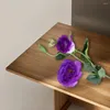 Decoratieve bloemen mooie faux ustoma bloem realistische draagbare nep mooie mooie zijde