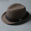 Wide Brim Hats Bucket Wool Fedora Hat Unisex Adult Fashion Trilby Womens Headwear yq240407