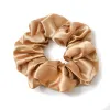 Accessori per capelli a fascia da donna Women Silk Scrunchie elastico Elastico fatto a mano Multicolore Canna Pony Cotail Accesso Accessori per capelli Solido C