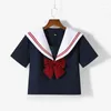 Одежда устанавливает женское школьное платье платье косплей костюм Япония аниме девочка Леди Лолита Японские школьницы Sailor Top галстук с плиссированной юбкой