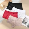 4PCS Kobiety koronkowe majtki seksowna bielizna bezczelna Plus S4xl Highwaist majty żeńskie krótkie krótkie bieliznę oddychającą 240407