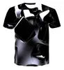 メンズTシャツ3DアブストラクトグラフィックプリントTシャツと気質ファッションTシャツ夏ハンサムトレンド半袖トップ