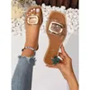 Sandals Chaussures pour femmes Sandals Fashion Outdoor Summer 2024 Place Chaussures de plage grande taille Ladies Casual Flip flip Flip Flat Woman Slides