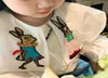 女の赤ちゃんシャツ2022秋の韓国長袖漫画の刺繍少女