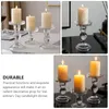 Candle Holders Tall Glass Holder Desktop Decoration Terrarium Containers Conical Creative