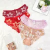 6pcsset plus size SXXL Perspective Floral Muncones Women Pack Seamless Slips Ladies Solido Underwear Female Wholesale 240407