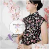 Decoratieve objecten Figurines Chinese fan -borduurwerk handcircar fans China Han oude dans doorschijnende ronde stijl Hanfu cheongsam dhhok